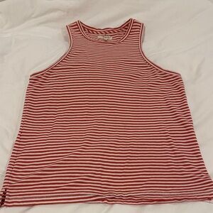 Madewell Striped Red and White Women's Tank Top